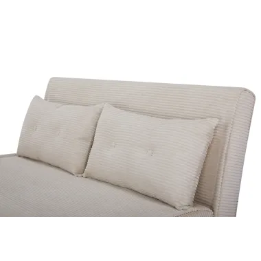 Invicta SMART MULTIFUNCTION  Sofa rozkładana beżowy sztruks 140 x 97 x 82cm / 47145