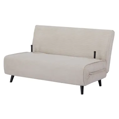 Invicta SMART MULTIFUNCTION  Sofa rozkładana beżowy sztruks 140 x 97 x 82cm / 47145