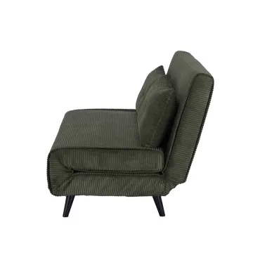 Invicta SMART MULTIFUNCTION Sofa rozkładana zielony sztruks 140 x 97 x 82cm / 47146