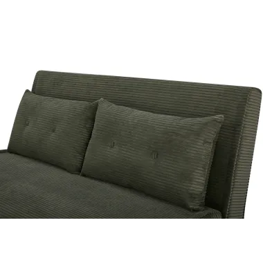 Invicta SMART MULTIFUNCTION Sofa rozkładana zielony sztruks 140 x 97 x 82cm / 47146