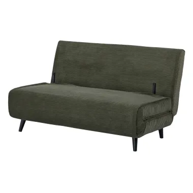 Invicta SMART MULTIFUNCTION Sofa rozkładana zielony sztruks 140 x 97 x 82cm / 47146