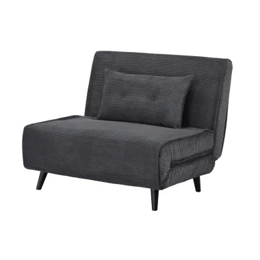 Invicta SMART MULTIFUNTION Fotel rozkładany szary sztruks 100 x 91 x 82cm / 47141