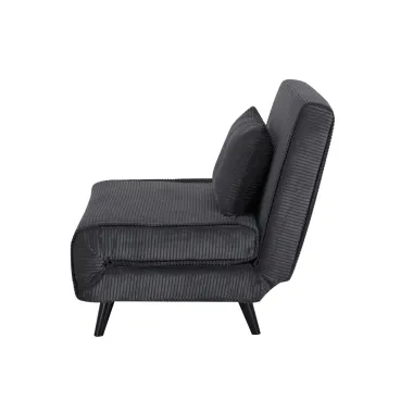 Invicta SMART MULTIFUNTION Fotel rozkładany szary sztruks 100 x 91 x 82cm / 47141