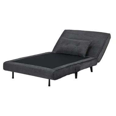 Invicta SMART MULTIFUNTION Fotel rozkładany szary sztruks 100 x 91 x 82cm / 47141