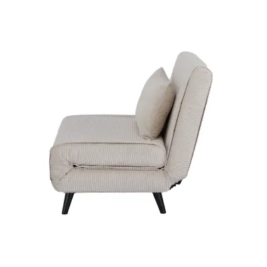 Invicta SMART MULTIFUNTION Fotel rozkładany szary sztruks 100 x 91 x 82cm / 47142