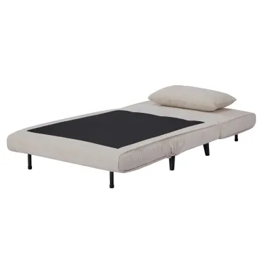 Invicta SMART MULTIFUNTION Fotel rozkładany szary sztruks 100 x 91 x 82cm / 47142