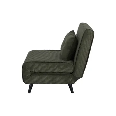 Invicta SMART MULTIFUNCTION Fotel rozkładany zielony sztruks 100 x 91 x 82cm / 47143