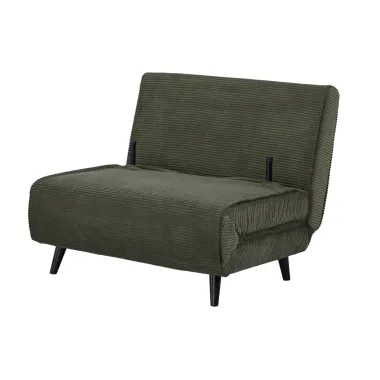 Invicta SMART MULTIFUNCTION Fotel rozkładany zielony sztruks 100 x 91 x 82cm / 47143