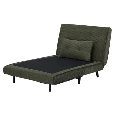 Invicta SMART MULTIFUNCTION Fotel rozkładany zielony sztruks 100 x 91 x 82cm / 47143