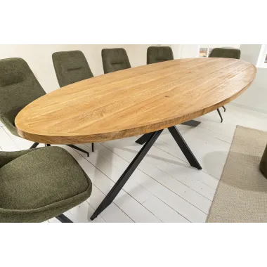 Invicta GALAXIE Oval Stół do jadalni mango naturalny brąz 240 x 76 x 99cm / 45759