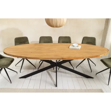 Invicta GALAXIE Oval Stół do jadalni mango naturalny brąz 240 x 76 x 99cm / 45759