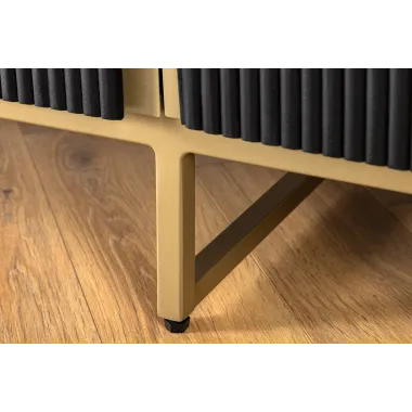 Invicta Komoda GATSBY czarne mango 160 x 75 x 40cm / 46432