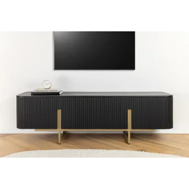 Invicta Szafka TV GATSBY czarne mango 160 x 50 x 42cm / 46433