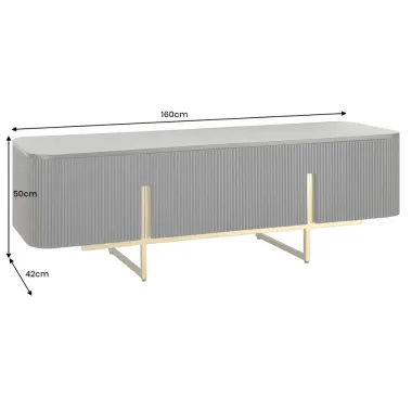 Invicta Szafka TV GATSBY czarne mango 160 x 50 x 42cm / 46433