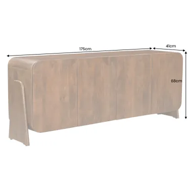 Invicta Komoda BRASIL naturalnie brązowe mango 176 x 68 x 41cm / 45788