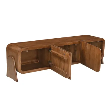 Invicta Szafka RTV BRASIL naturalnie brązowe mango 160 x 45 x 38cm / 45789