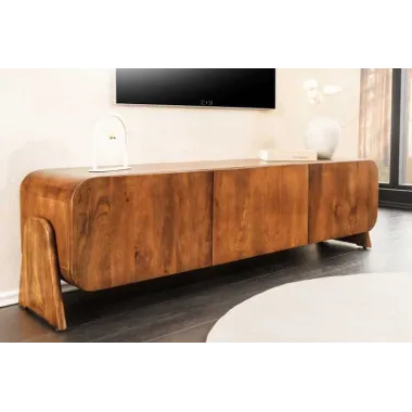 Invicta Szafka RTV BRASIL naturalnie brązowe mango 160 x 45 x 38cm / 45789