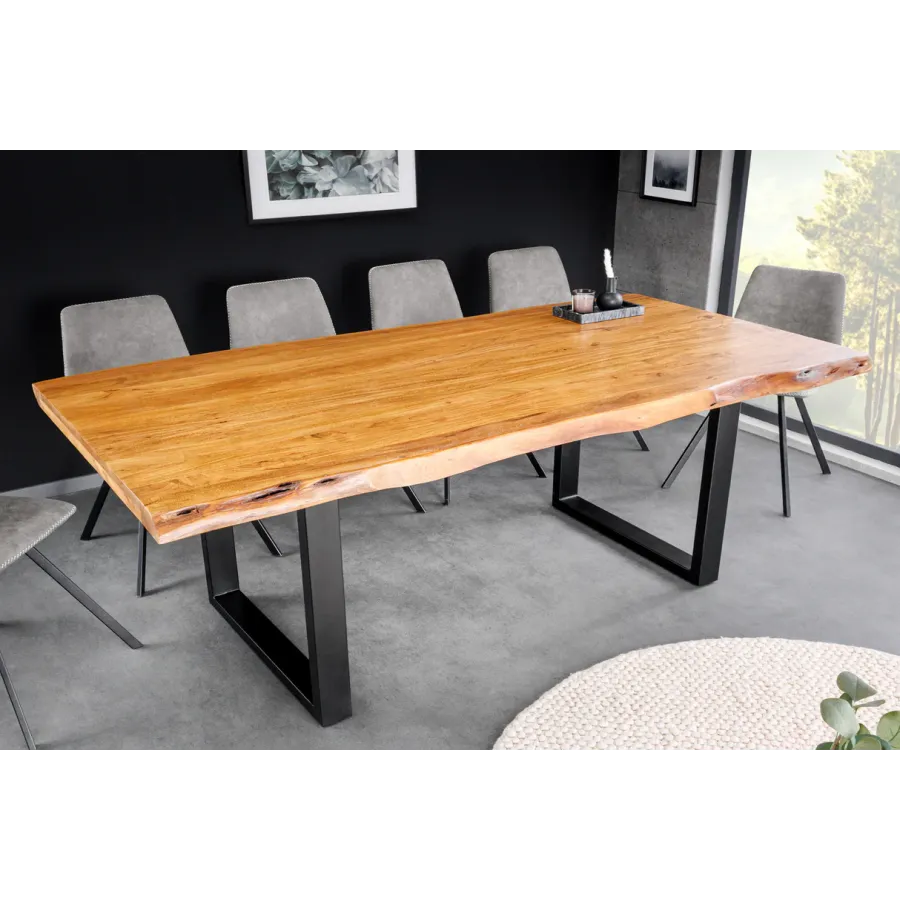 Invicta Stół do jadalni MAMMUT Wild akacja 50mm 200 x 76 x 100cm / 43789