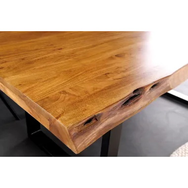 Invicta Stół do jadalni MAMMUT Wild akacja 50mm 200 x 76 x 100cm / 43789