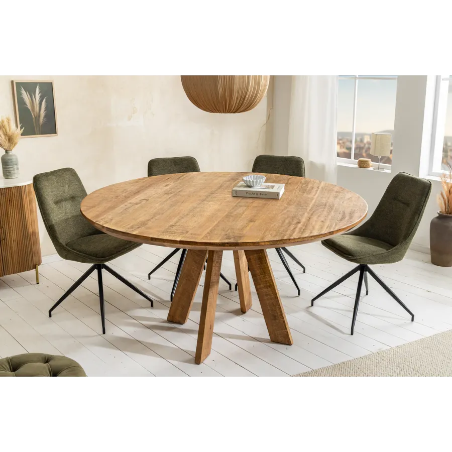 Invicta Stół do jadalni ART WOOD lite drewno mango Ø 140cm / 45758