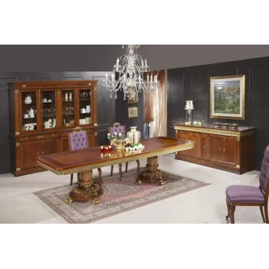 Włoski Stół do jadalni LUXURY CLASSICA WALNUT fix 300 x 120 x 78cm / 1263