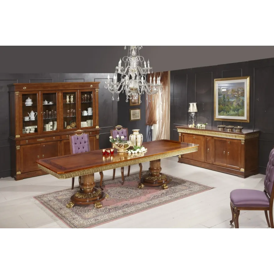 Włoski Stół do jadalni LUXURY CLASSICA WALNUT fix 300 x 120 x 78cm / 1263
