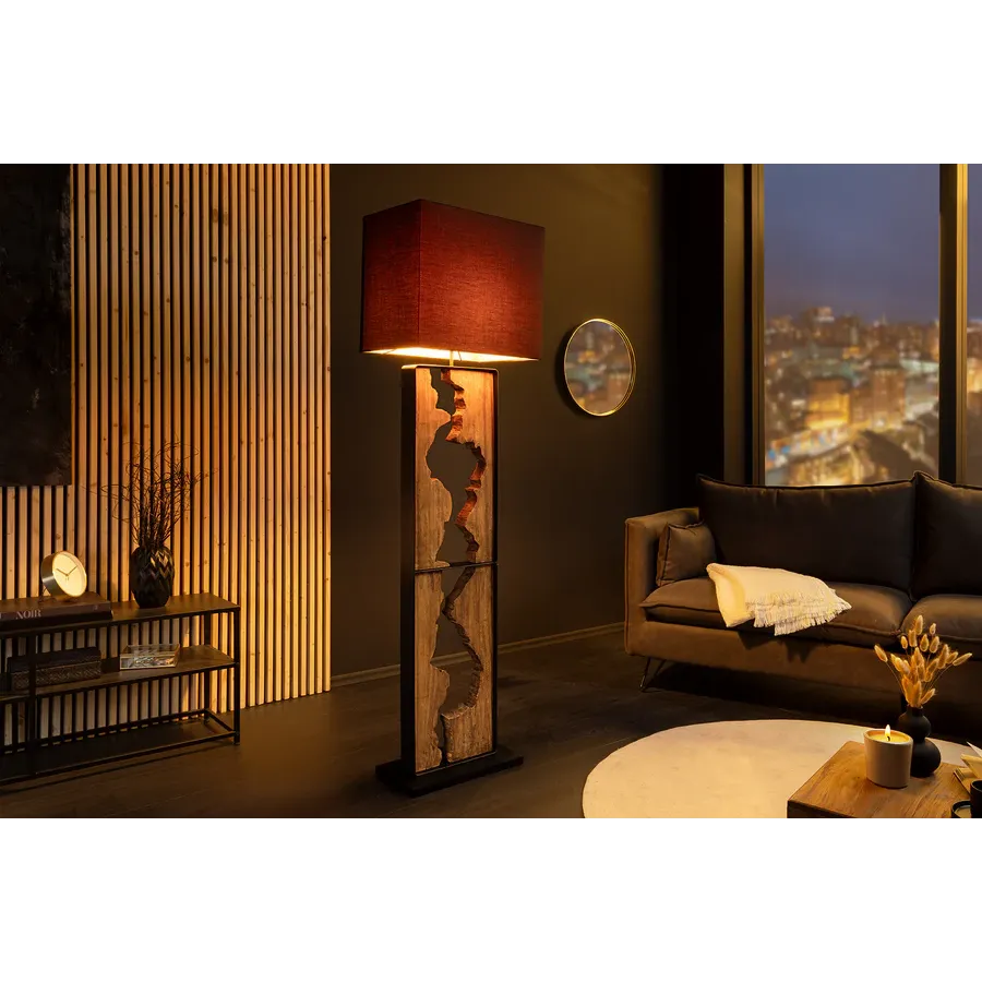 Invicta Lampa podłogowa DESIGNED BY NATURE z drewna dzeszczowego 165cm / 46936
