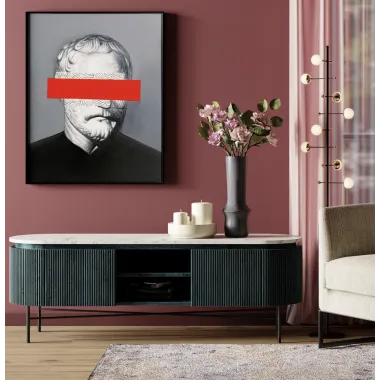 Kare Szafka RTV GLENN GATSBY szare mango 150 x 54 x 40cm / 84890