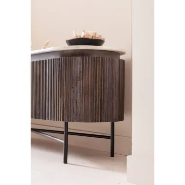 Kare Szafka RTV GLENN GATSBY szare mango 150 x 54 x 40cm / 84890