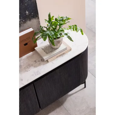 Kare Komoda GLENN GATSBY szare mango 160 x 75 x 45cm / 84889