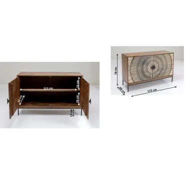 Kare Komoda EYE OF TIGER HERITAGE Mango 115 x 78 X 40cm / 84973