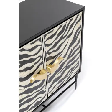 Kare Komoda ZEBRA kremowo czarna 160 x 80 x 40cm / 86150