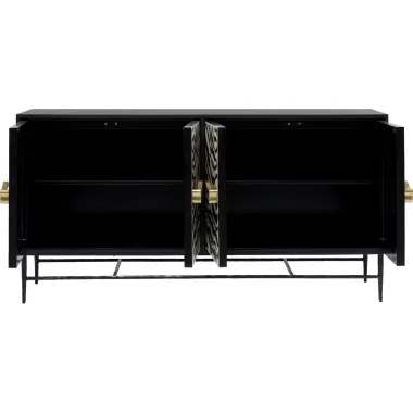 Kare Komoda ZEBRA kremowo czarna 160 x 80 x 40cm / 86150