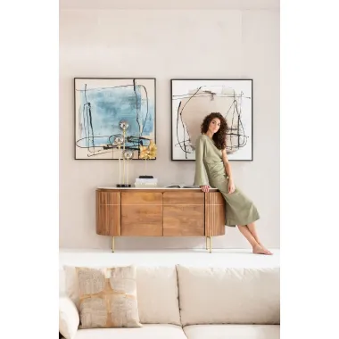 Kare Komoda GRACE GATSBY naturalne mango 160 x 79 x 45 cm / 86463