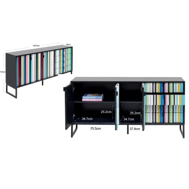 Kare Komoda CONCERTINA Multi Color z szufladami 185 x 74 x 40cm / 86777