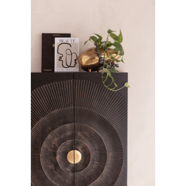 Kare Komoda MADEIRA GOLDEN SUNSET brązowe mango 100 x 90 x 45cm / 70982