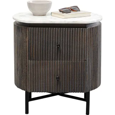 Kare Szafka nocna GLENN GATSBY szare mango 50 x 55 x 35cm / 87440