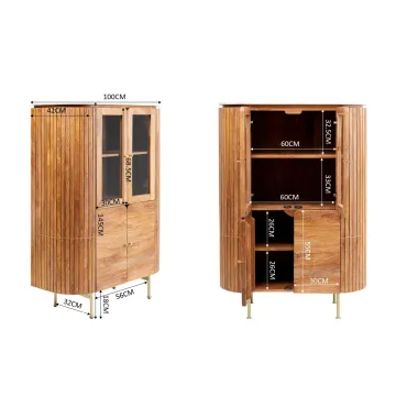 Kare Witryna GRACE mango 100 x 145 x 42 cm / 86465