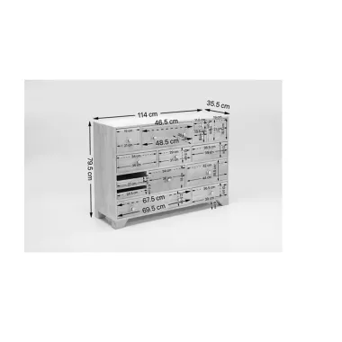 Kare Komoda PURO naturalna 70 x 90 x 30 cm / 81342