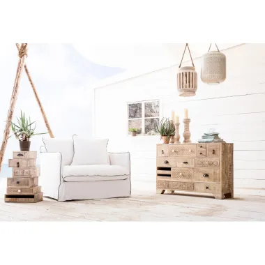 Kare Komoda PURO naturalne mango 115 x 80 x 35cm / 81335