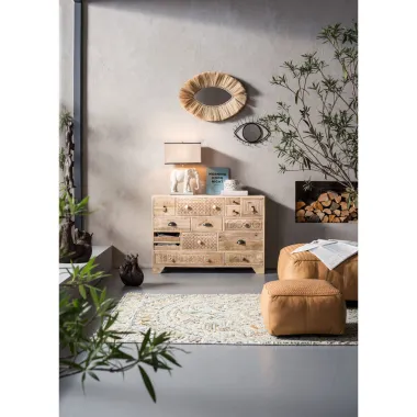 Kare Komoda PURO naturalne mango 115 x 80 x 35cm / 81335