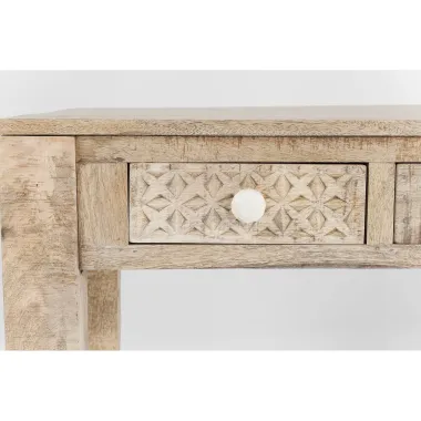 Kare Biurko PURO naturalne mango 135 x 78 x 60cm / 81333