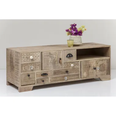 Kare Szafka RTV PURO naturalne mango 125 x 45 x 40cm / 81336