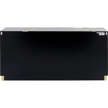 Kare Komoda CRACKED 4 drzwiowa czarno-złota 165 x 80 x 46 cm / 86436