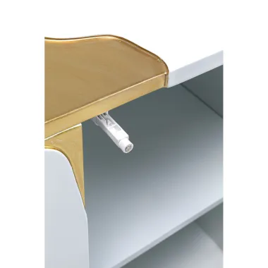 Kare Komoda CRACKED 4 drzwiowa biało złota 165 x 80 x 46 cm / 85707