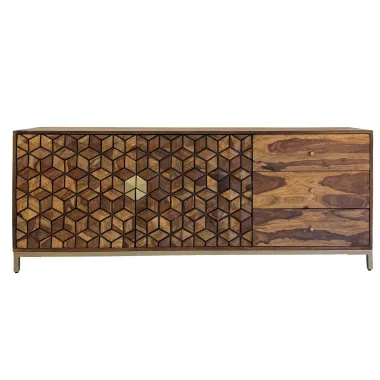 WOHNLING Komoda MYSTIC LIVING sheesham 180 x 70 x 40cm / WL7.040