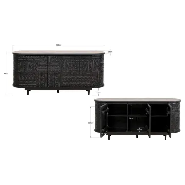 Kare Komoda BERBER 3 drzwiowa Mango 160 x 75 x 38cm / 87260