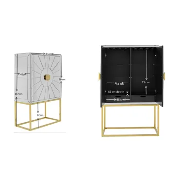 Kare Komoda QUEEN wysoka lustrzana 91 x 147 x 45cm / 85705