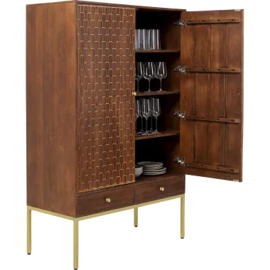 Kare Komoda MUSKAT Brązowa 115 x 180 x 54cm / 84921