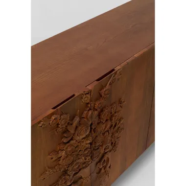 Kare Komoda FLOWER BOUQUET 4 drzwiowa Drewno Mango 177 x 75 x 38 cm / 70082